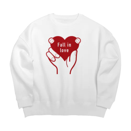 Fall in love Big Crew Neck Sweatshirt