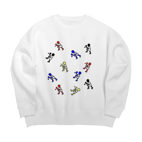 卓球めいいっぱい　卓球 Big Crew Neck Sweatshirt