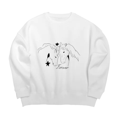 forever horses Big Crew Neck Sweatshirt