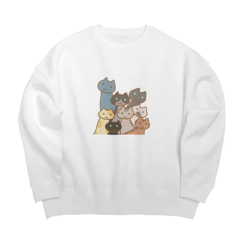 にゃんこ大集合 Big Crew Neck Sweatshirt