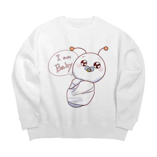 ベイビーけむけむ Big Crew Neck Sweatshirt