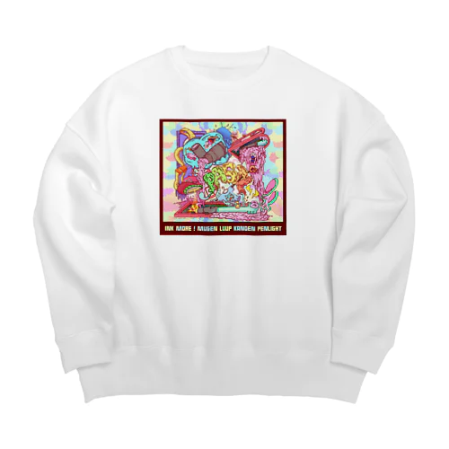 インク漏れ！無限ループ感電ペンライト Big Crew Neck Sweatshirt