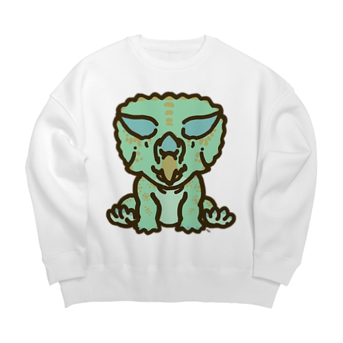 プロルススちゃん（ゆるトリケラトプス） Big Crew Neck Sweatshirt