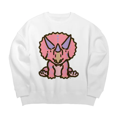 ホリドゥスちゃん（ゆるトリケラトプス ） Big Crew Neck Sweatshirt