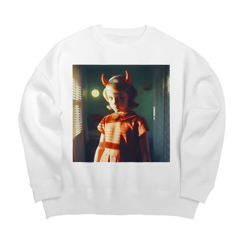 あくまちゃん Big Crew Neck Sweatshirt