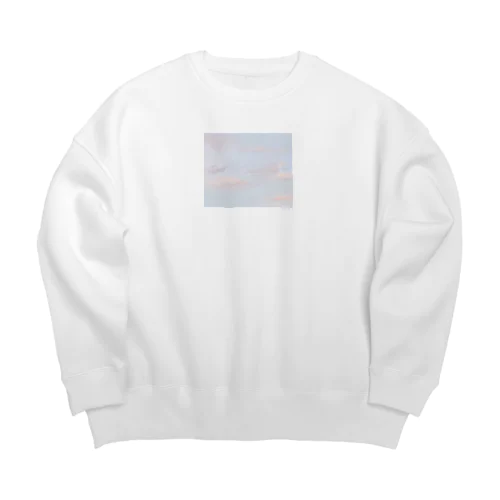 空とピンク . Big Crew Neck Sweatshirt