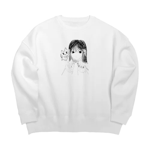 ネイルチップ女 Big Crew Neck Sweatshirt