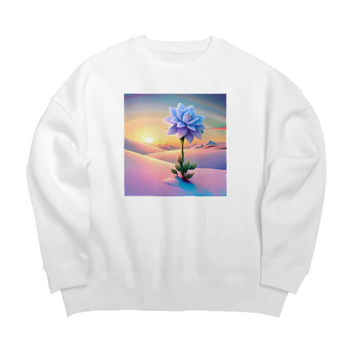 雪原の雪花 Big Crew Neck Sweatshirt