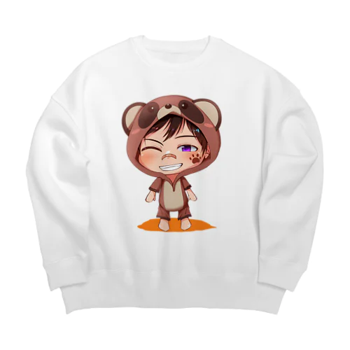 須戸コウ_着ぐるみミニキャラVer Big Crew Neck Sweatshirt