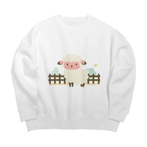 Sheep on the farm Big Crew Neck Sweatshirt