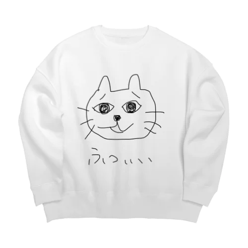 生意気な猫 Big Crew Neck Sweatshirt