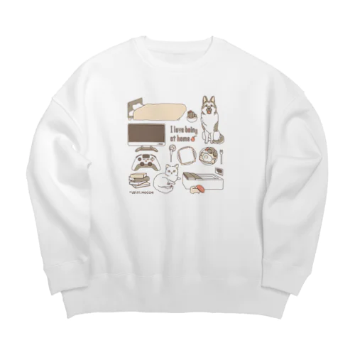 おうち大好き Big Crew Neck Sweatshirt