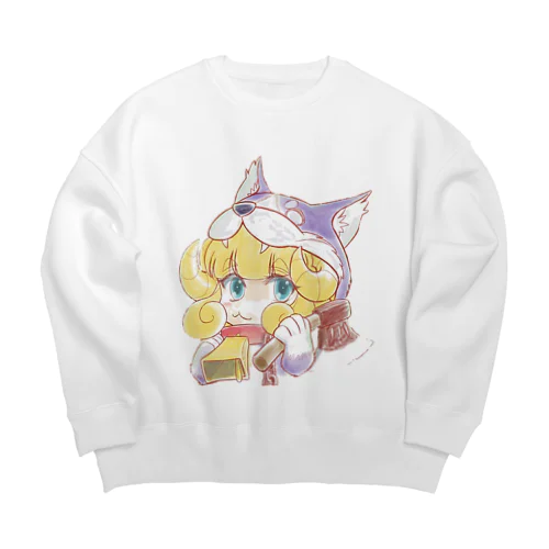 狼の皮をかぶった羊ちゃん🐑 Big Crew Neck Sweatshirt