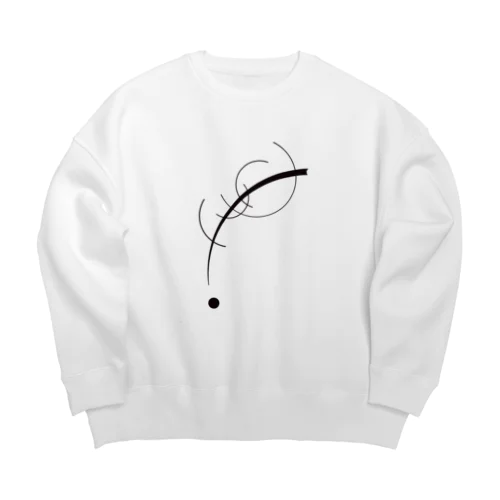 カンディンスキー "Free Curve to the Point: Accompanying Sound of Geometric Curves" Big Crew Neck Sweatshirt