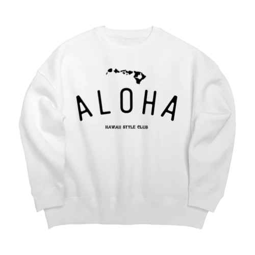 ALOHA ISLANDS  BLK LOGO ビッグシルエットスウェット