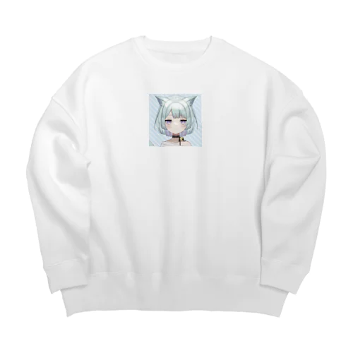 照明写真もちゆず Big Crew Neck Sweatshirt