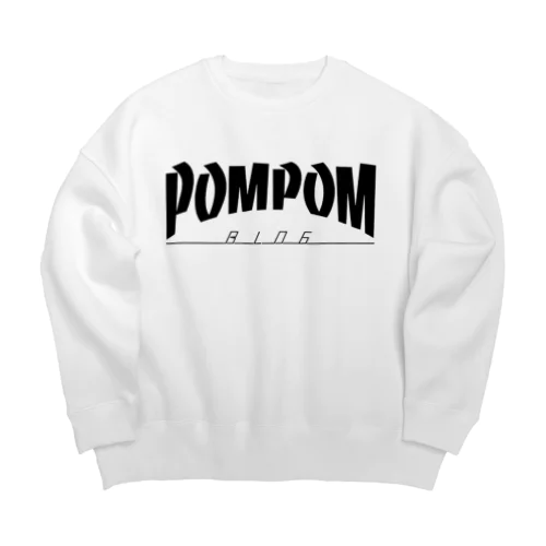 Thrasher Pom Pom Blog Logo（black） Big Crew Neck Sweatshirt