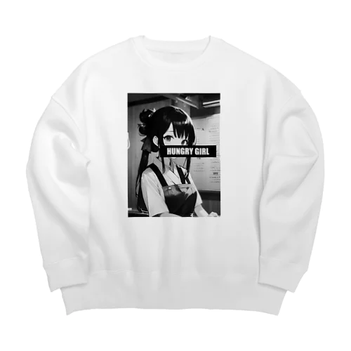 HUNGRY GIRL 02 Big Crew Neck Sweatshirt