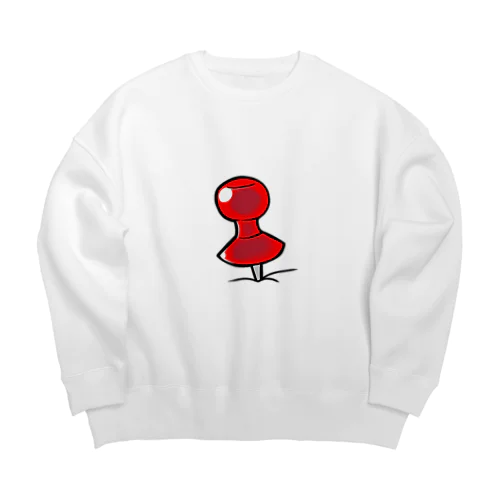 Pins！(red) Big Crew Neck Sweatshirt