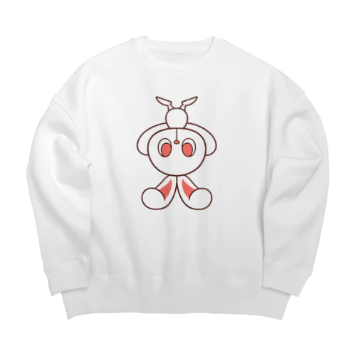 ぽっぷらうさぎ(さかだち(文字なし)) Big Crew Neck Sweatshirt