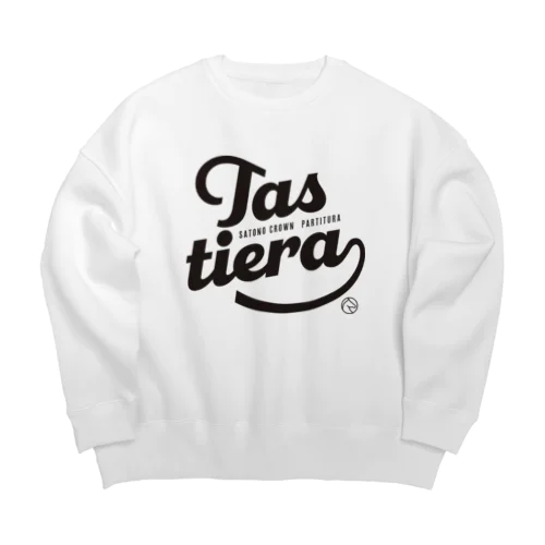 タスティエーラ（タイポグラフィBLACK） Big Crew Neck Sweatshirt