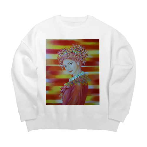 ハッピークラウン4・woman Big Crew Neck Sweatshirt