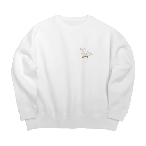 ジュウシマツ3（ワンポイント） Big Crew Neck Sweatshirt