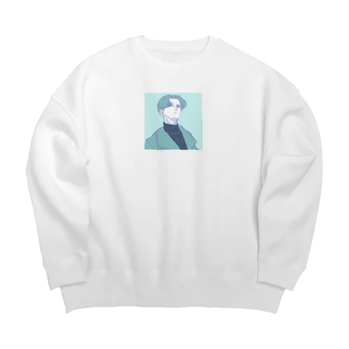 寒色男の子 Big Crew Neck Sweatshirt