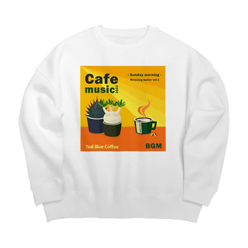 Cafe music2023 -Sunday morning- Big Crew Neck Sweatshirt