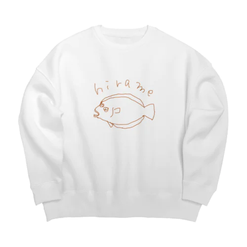 ゆるヒラメ Big Crew Neck Sweatshirt