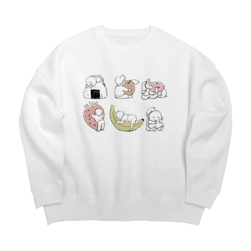 ハグする赤ちゃんまとめ(くすみカラー) Big Crew Neck Sweatshirt