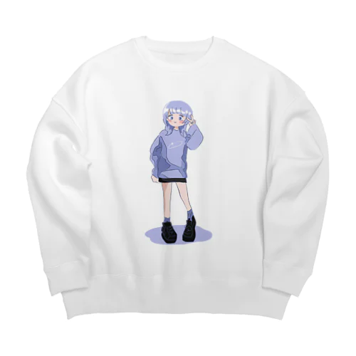 ゆるタッチ mayoi-chan Big Crew Neck Sweatshirt