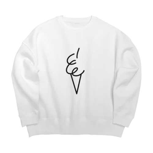 シンプルice（左胸） Big Crew Neck Sweatshirt
