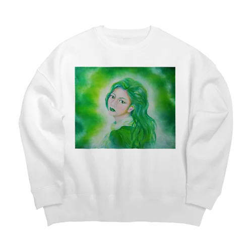 ハッピークラウン12・woman Big Crew Neck Sweatshirt