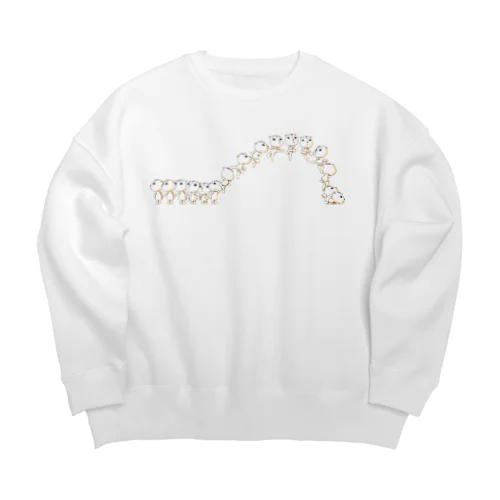 ペプイチロウ（キック）by bakikeda Big Crew Neck Sweatshirt