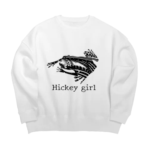 Hickey girl（ヒキガエル） Big Crew Neck Sweatshirt