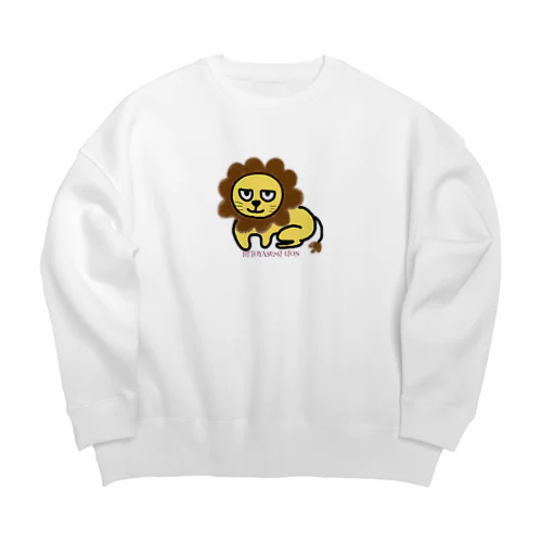 ひと休みライオン Big Crew Neck Sweatshirt