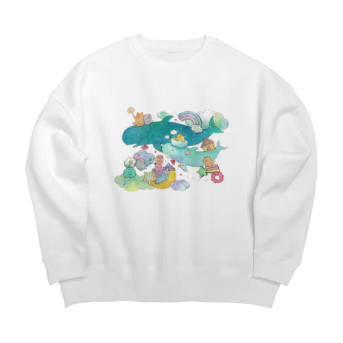 オキゴンドウの夢 Big Crew Neck Sweatshirt