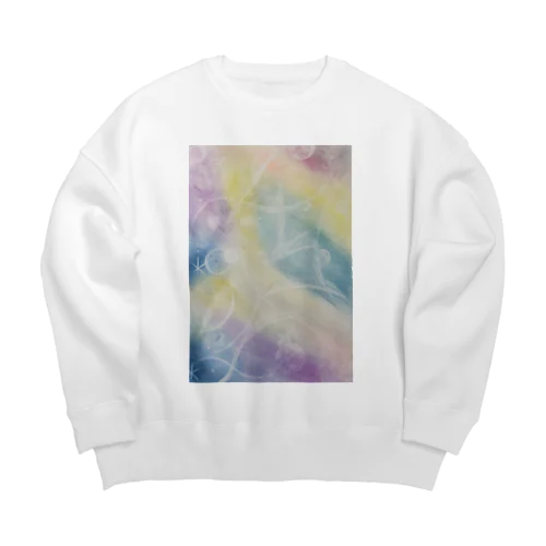 光のアート Big Crew Neck Sweatshirt