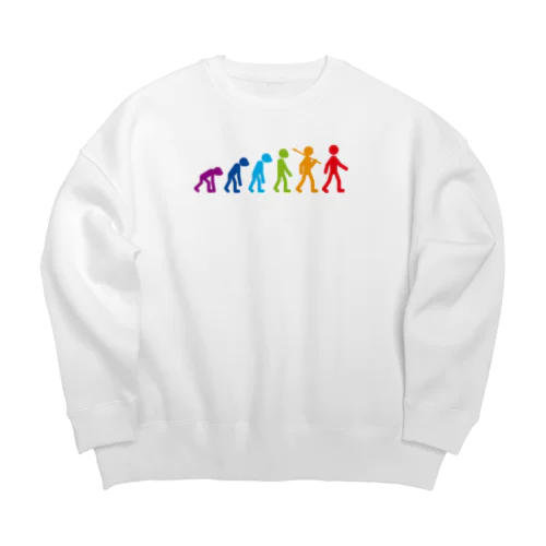 人類の進化 ピクトグラム Big Crew Neck Sweatshirt