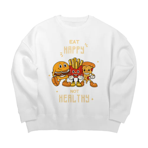 EAT HAPPY Big Crew Neck Sweatshirt