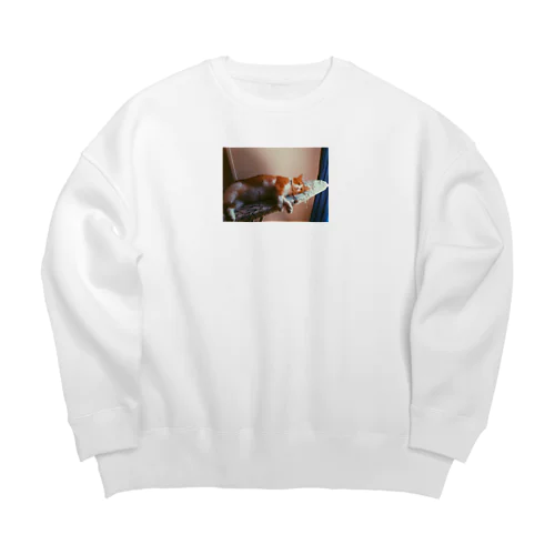 実家猫アイロン台チルアウト Big Crew Neck Sweatshirt