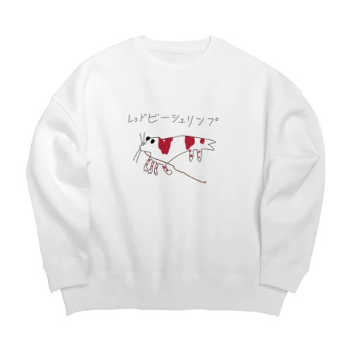 レッドビーシュリンプくん Big Crew Neck Sweatshirt