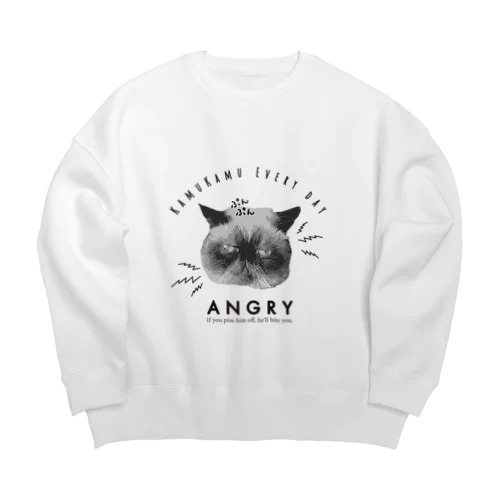 とにかく怒ってるエキゾチックショートヘアの猫 Big Crew Neck Sweatshirt