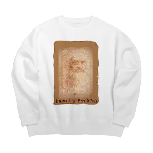 レオナルド・ダ・ヴィンチ　絵画アートシリーズ　自画像 Big Crew Neck Sweatshirt