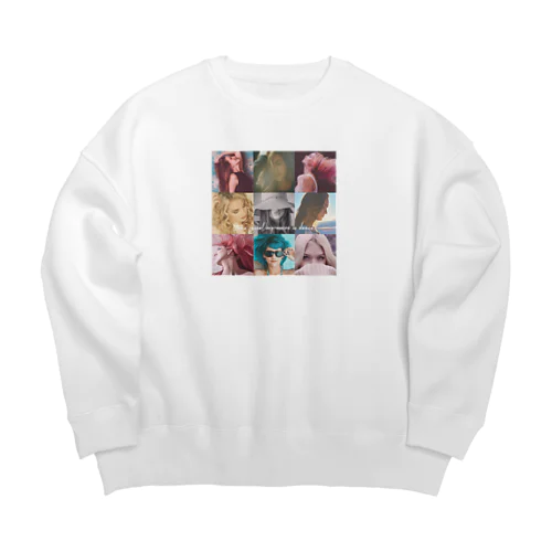 色んな表情がダンスだ♬ Big Crew Neck Sweatshirt