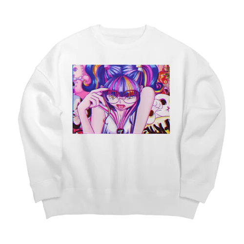 【昭和ヤンキー少女】 Big Crew Neck Sweatshirt