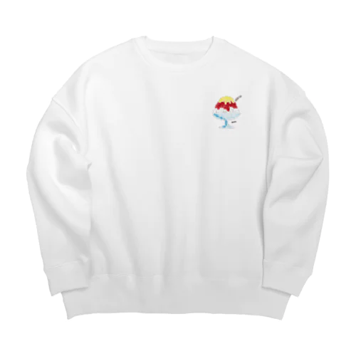 いちご練乳かき氷 Big Crew Neck Sweatshirt