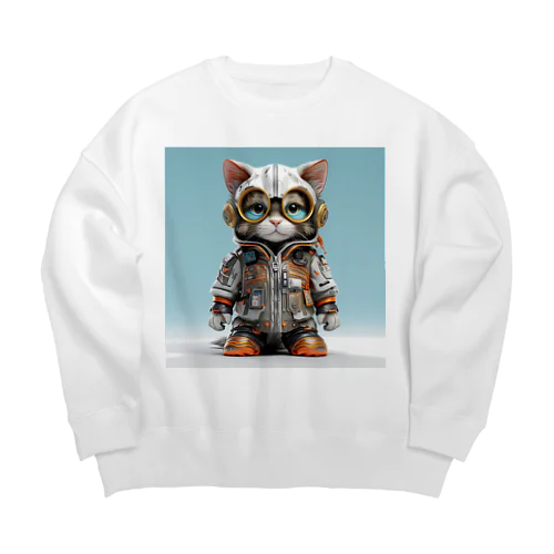 猫 Big Crew Neck Sweatshirt