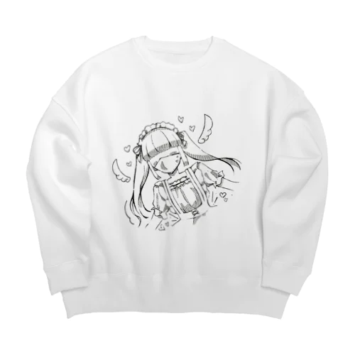 かわいいてんしめいどちゃん Big Crew Neck Sweatshirt